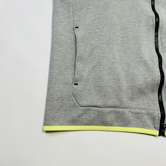 Nike Tech Fleece Hoodie Jacket Mens Large Gray White CU4489-133 Full Zip Pocket - Picture 4 of 15